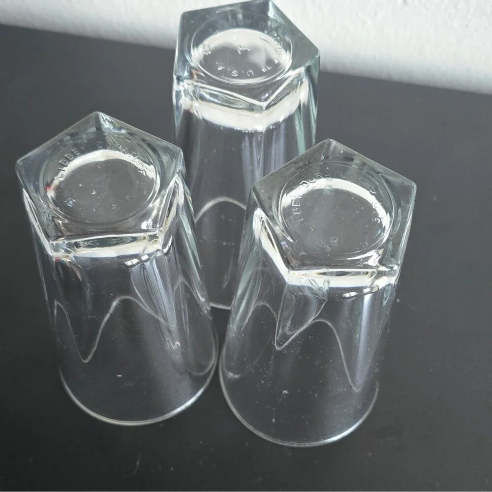 Libbey Duratuff 10 oz Clear Glass Stackable Tumblers Set of 3